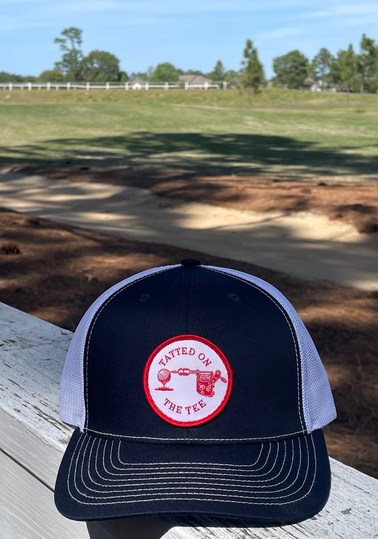 Navy blue and white Richardson 112
