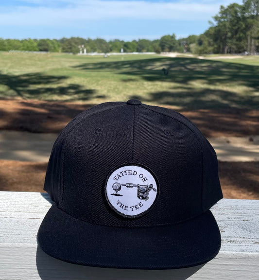 Black Yupoong flat bill SnapBack